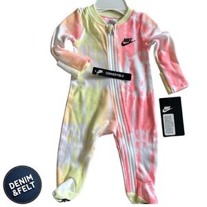 Nike Baby Neon Tie Dye Cotton Footie/Zip Up One Piece/Onesie | NEW/NWT!! 🩷